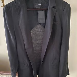 Club Monaco Blazer Black Silk-Like Blazer Size 8 NWT
